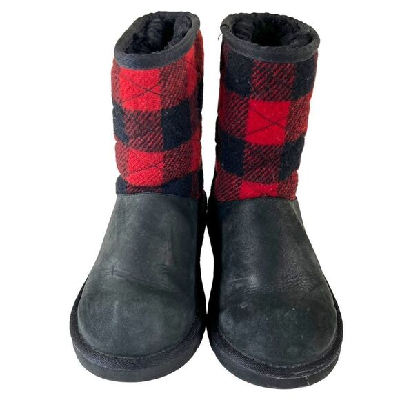 UGG Buffalo Plaid Sherpa Lined Boots - Picture 3 of 12